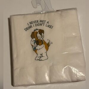 Vintage Hallmark Dog - Themed Cocktail Napkins